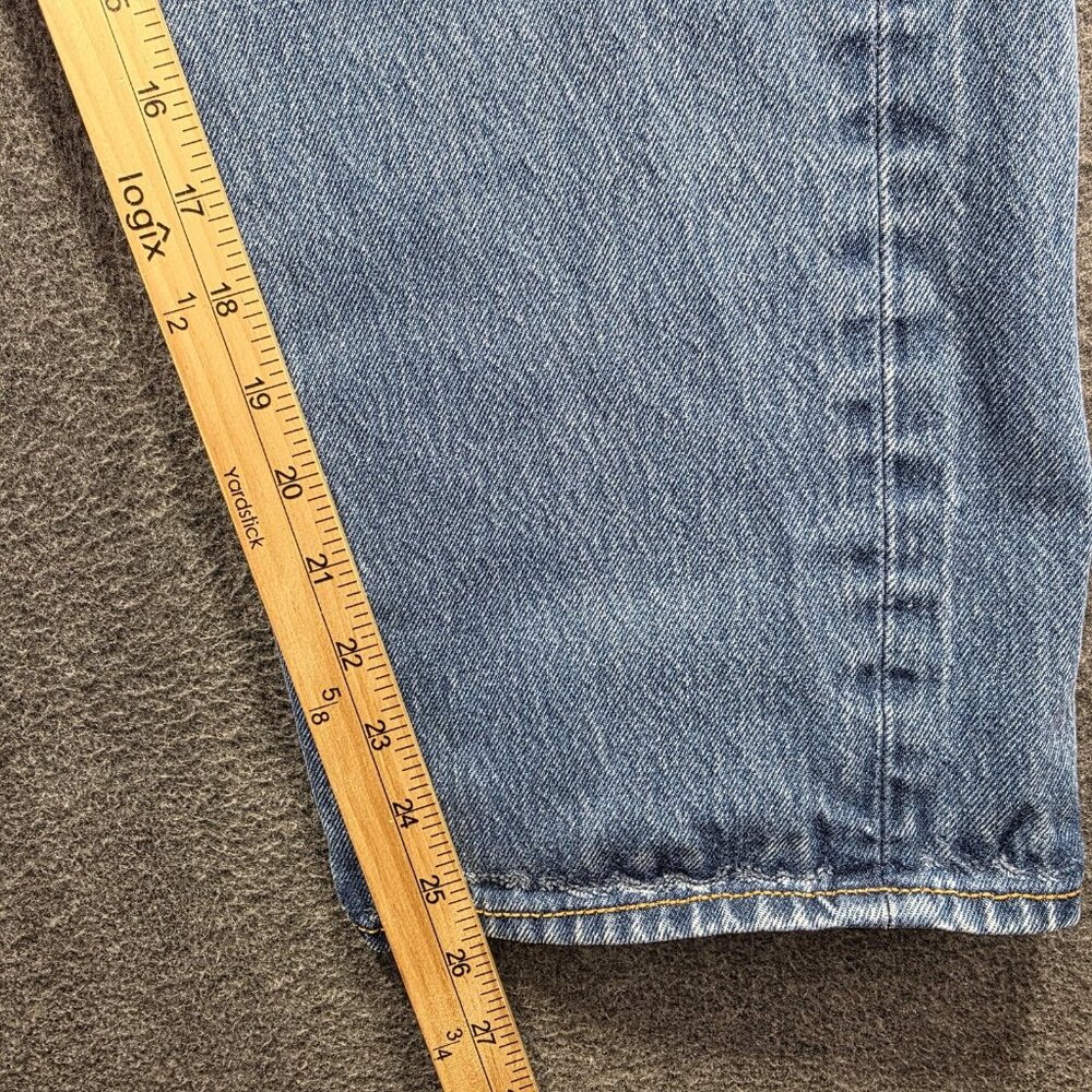 Levis 501 Jeans Mens 40x30 Blue Button Fly Straight Leg Denim Medium Wash - Picture 6 of 11